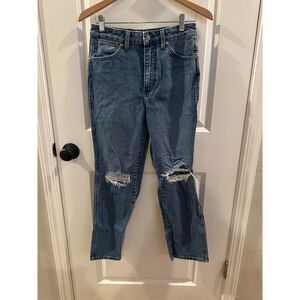 Wrangler Wild West High Rise Straight Distressed Women's Jeans Size 27